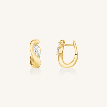 Rosefield Marquise Wave Hoops JEMWG J1299