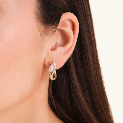 Rosefield Marquise Wave Hoops JEMWG J1299