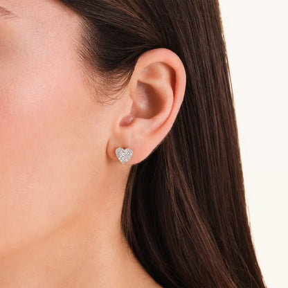 Rosefield Pavé Heart Stud Earrings JEPHG J1275