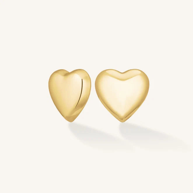 Rosefield Puffy Heart Stud Earrings JEPHG J983