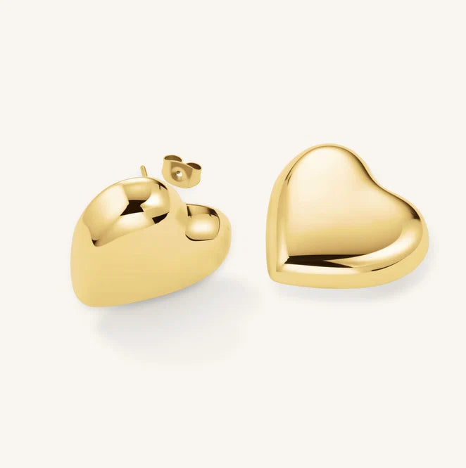Rosefield Puffy Heart Stud Earrings JEPHG J983