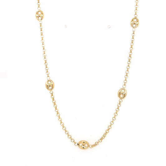 9ct Gold Gucci-style Link Necklet GN191