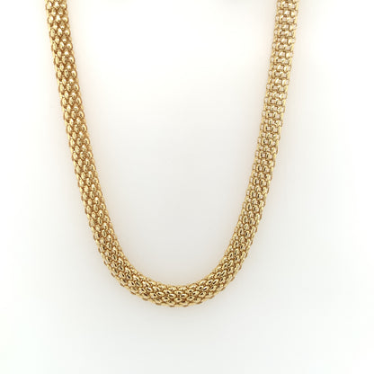 Gold Plated Silver Mesh Necklace 43cm JES188GN