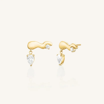 Rosefield Crystal Wave Stud Earrings JEWSG J1300