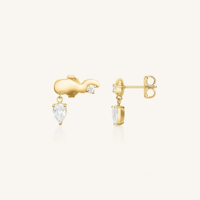 Rosefield Crystal Wave Stud Earrings JEWSG J1300