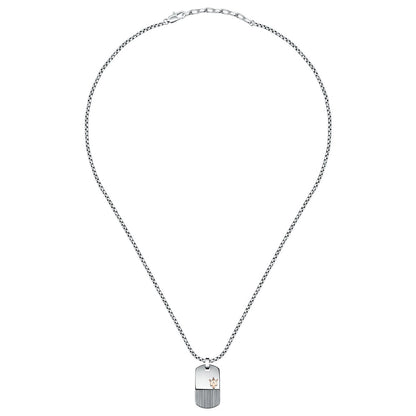 MASERATI JEWELS SILVER,ROSE GOLD NECKLACE  JM121ATK08