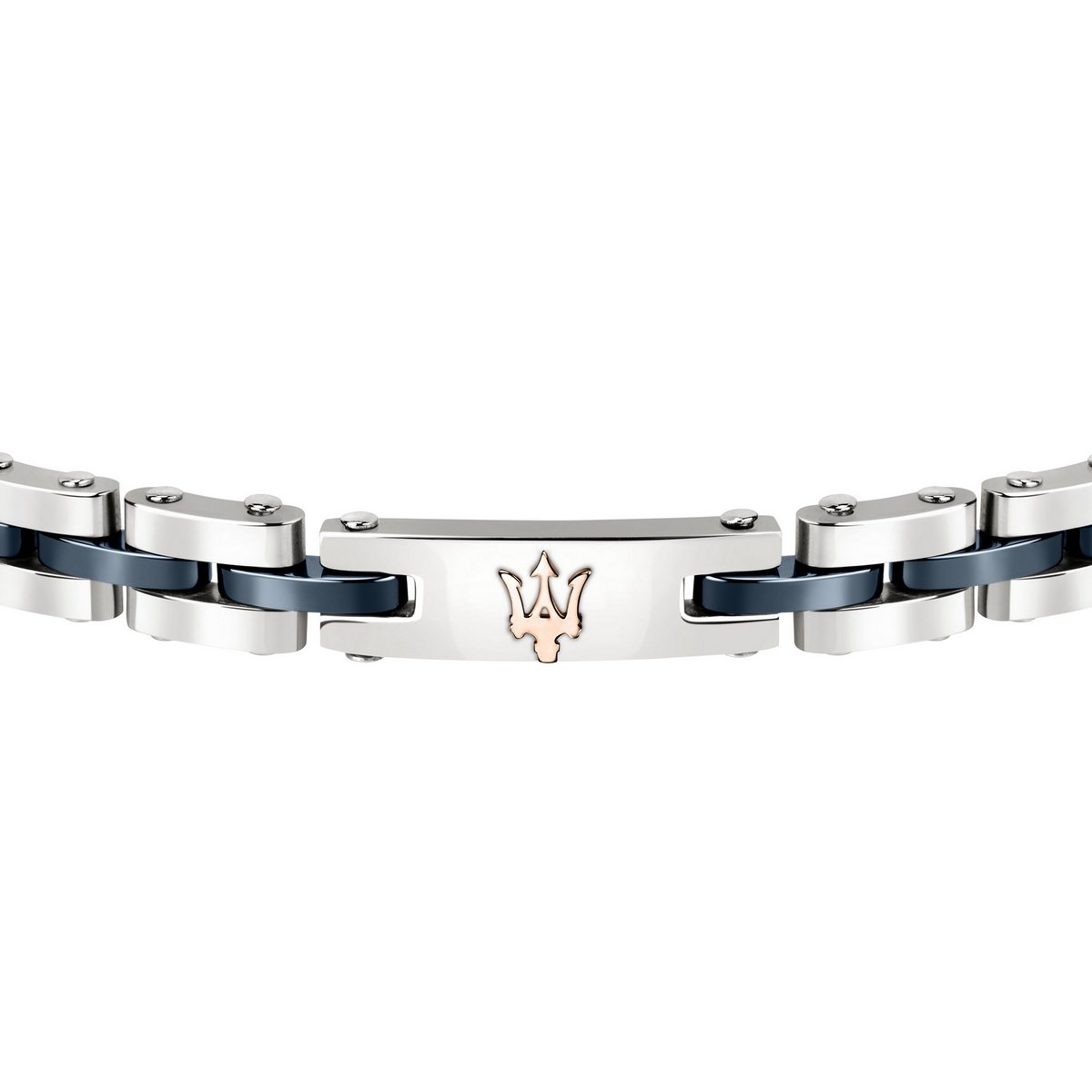 MASERATI JEWELS ROSE GOLD,SILVER,BLUE BRACELET JM220ASR08