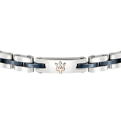 MASERATI JEWELS ROSE GOLD,SILVER,BLUE BRACELET JM220ASR08