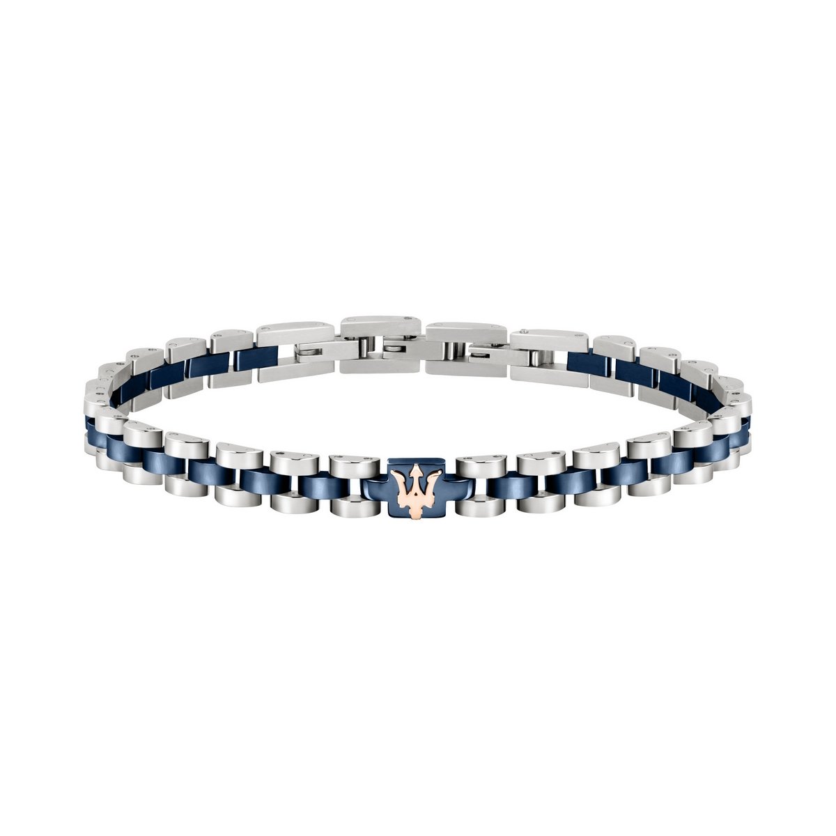 MASERATI JEWELS SILVER, BLUE, ROSE GOLD BRACELET 210mm