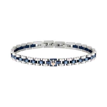 MASERATI JEWELS SILVER, BLUE, ROSE GOLD BRACELET 210mm