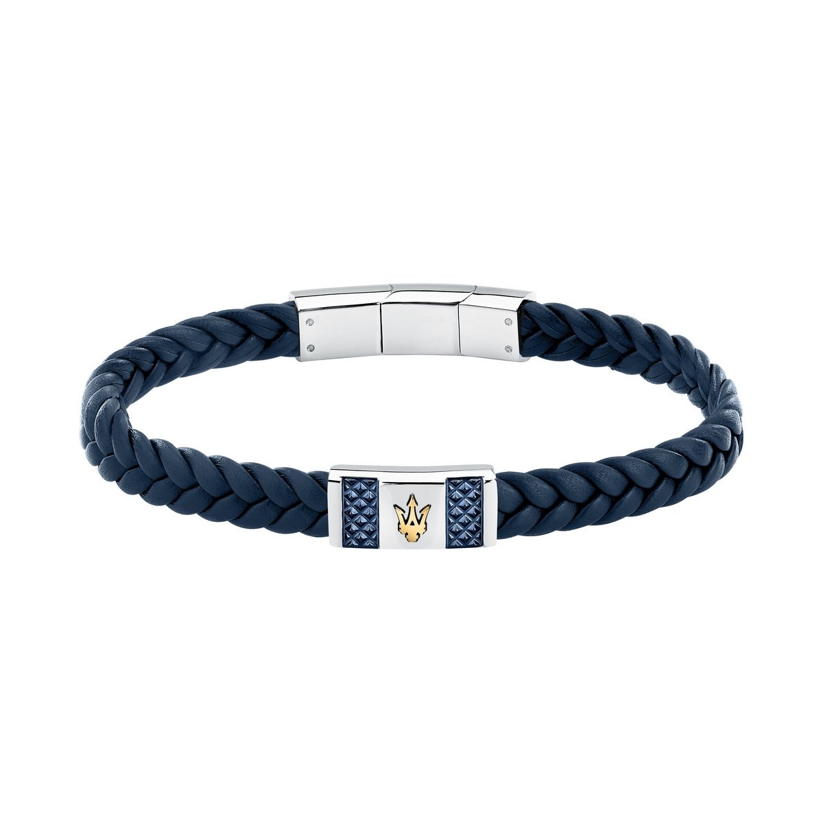 MASERATI JEWELS RECYCLED LEATHER BRACELET STEEL JM4249IK03