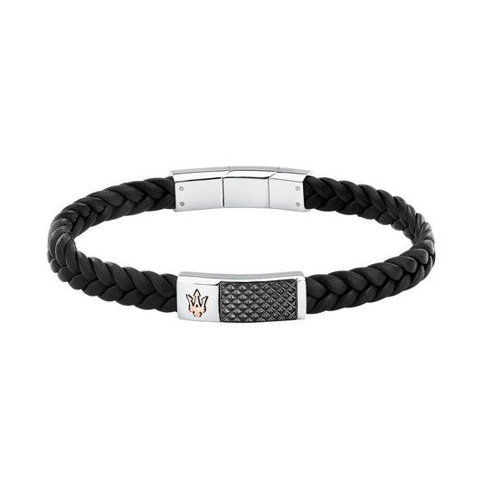 MASERATI JEWELS RECYCLED LEATHER BRACELET STEEL JM424AVE26
