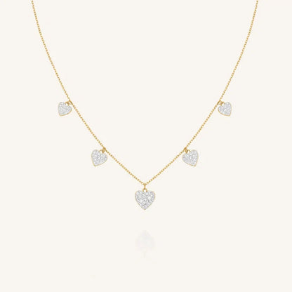 Rosefield Multi Hearts Necklace JNMHG J1274