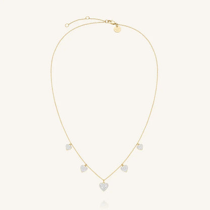 Rosefield Multi Hearts Necklace JNMHG J1274