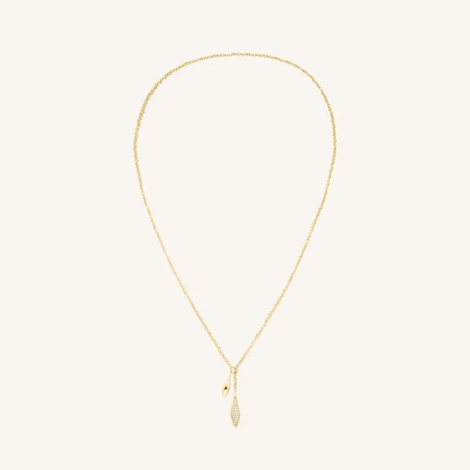 Rosefield Pavé Lariat Necklace JNPLG J1233
