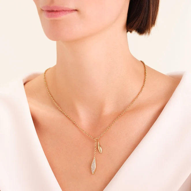 Rosefield Pavé Lariat Necklace JNPLG J1233