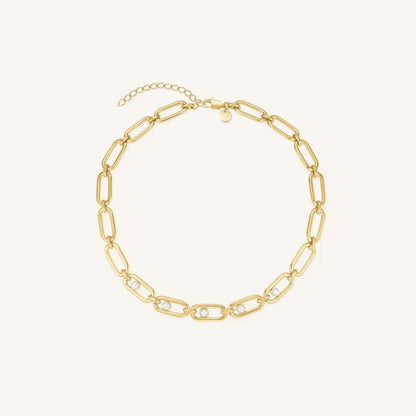 Rosefield Pearl Link Necklace JNPLG J1294