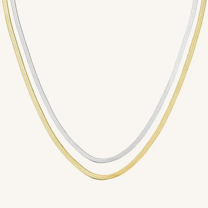 Rosefield Duo Snake Necklace JNSCD J676