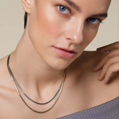 Rosefield Duo Snake Necklace JNSCD J676