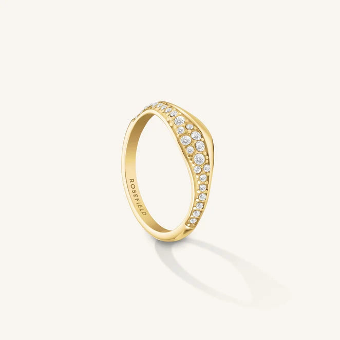 Rosefield Pavé Wave Ring JRPW52G J1266