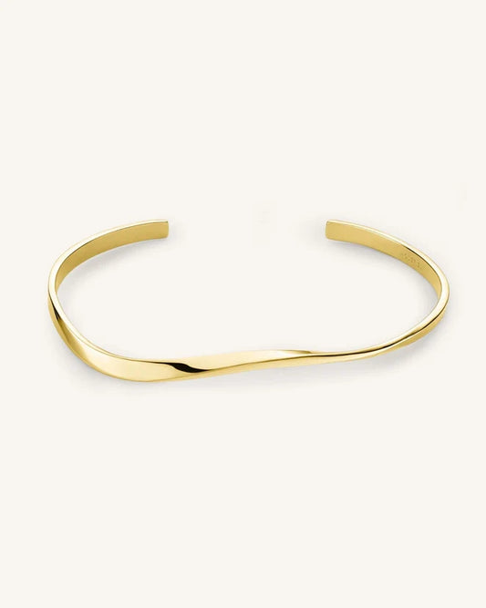 Rosefield Twisted Gold Bangle JTWBG J075