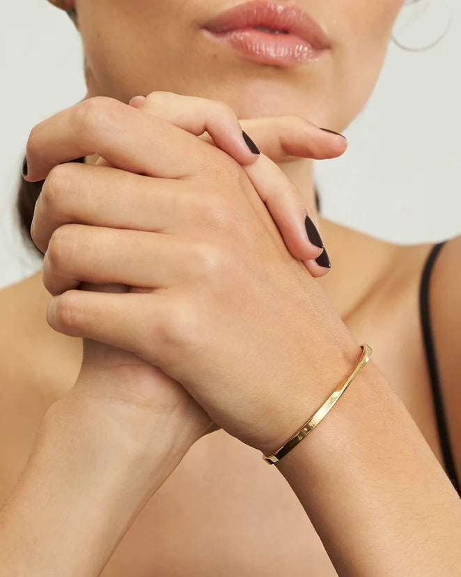 Rosefield Twisted Gold Bangle JTWBG J075