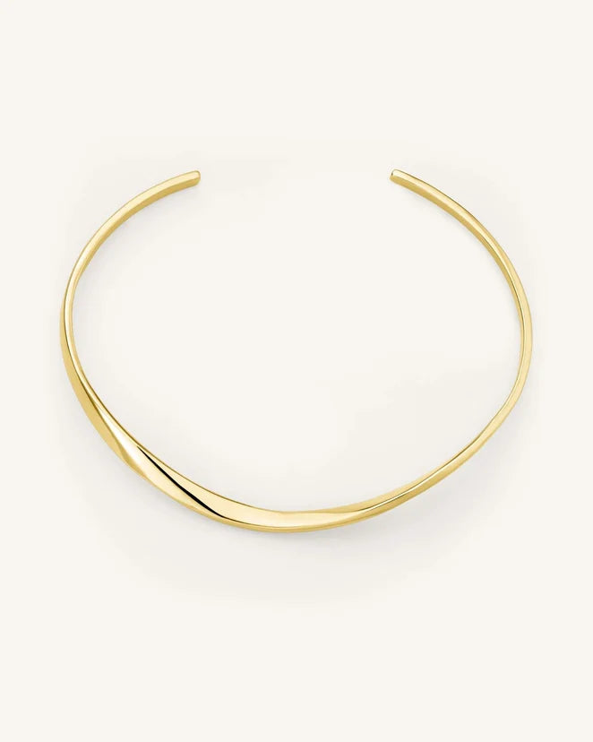 Rosefield Twisted Gold Bangle JTWBG J075