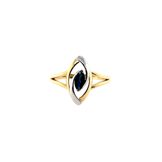 9ct Gold Sapphire Two-tone Ring GRS275