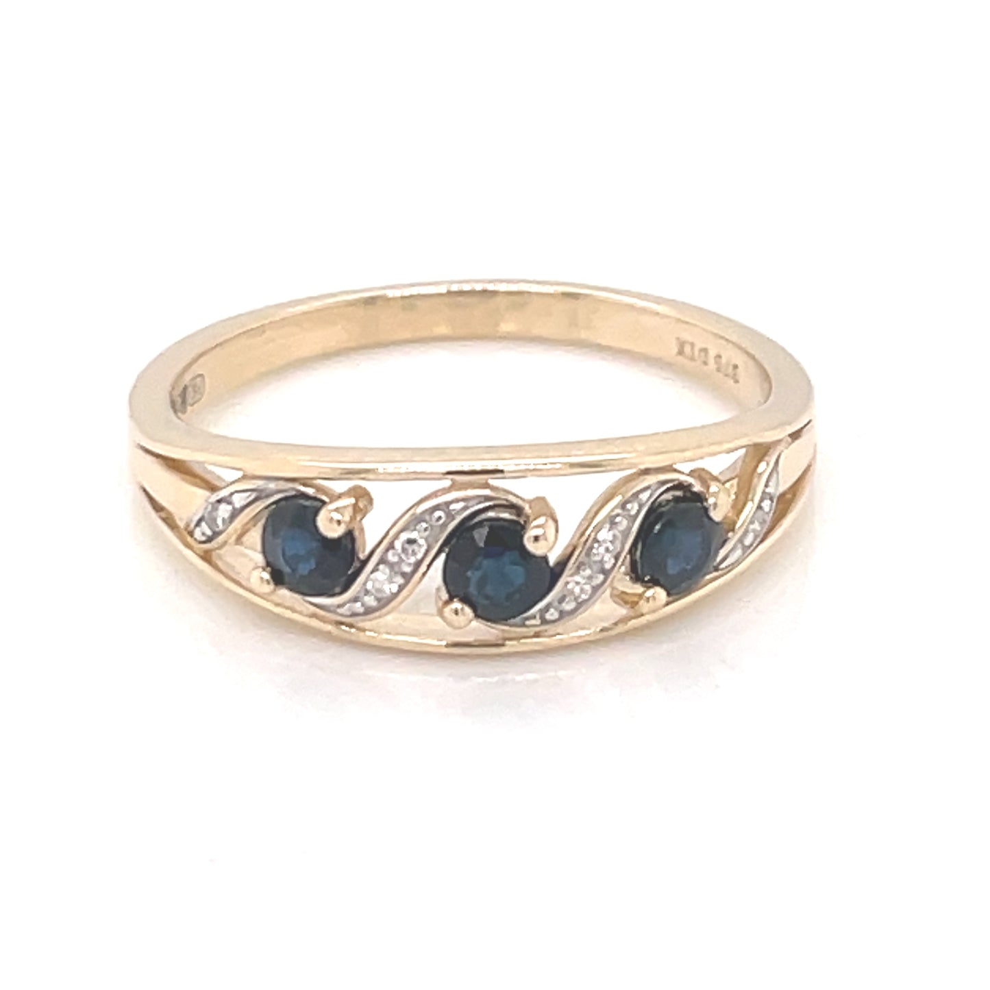 9ct Gold Sapphire & Diamond Ring GRS257