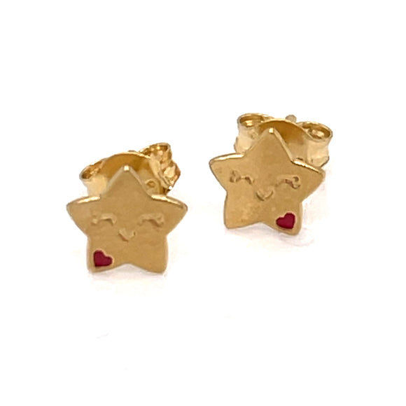 9ct Gold Star Stud Earrings GE925