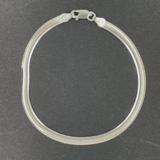 Sterling Silver 3.8mm Herringbone Bracelet KZ050B