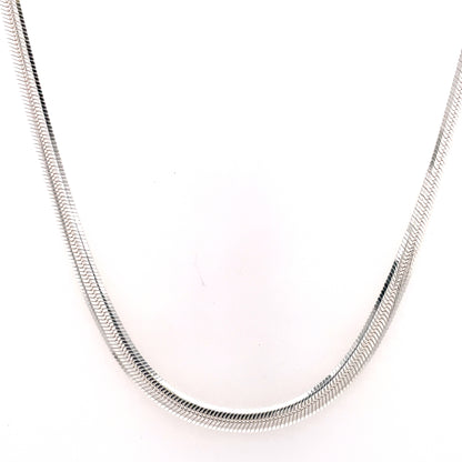 Sterling Silver 3.8mm Herringbone Necklace KZ050N