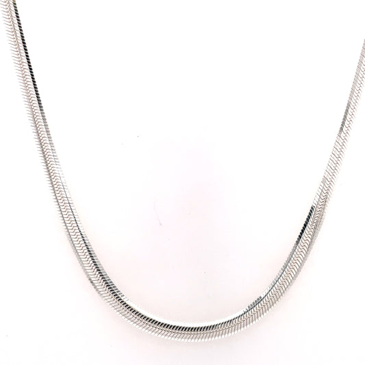 Sterling Silver 3.8mm Herringbone Necklace KZ050N