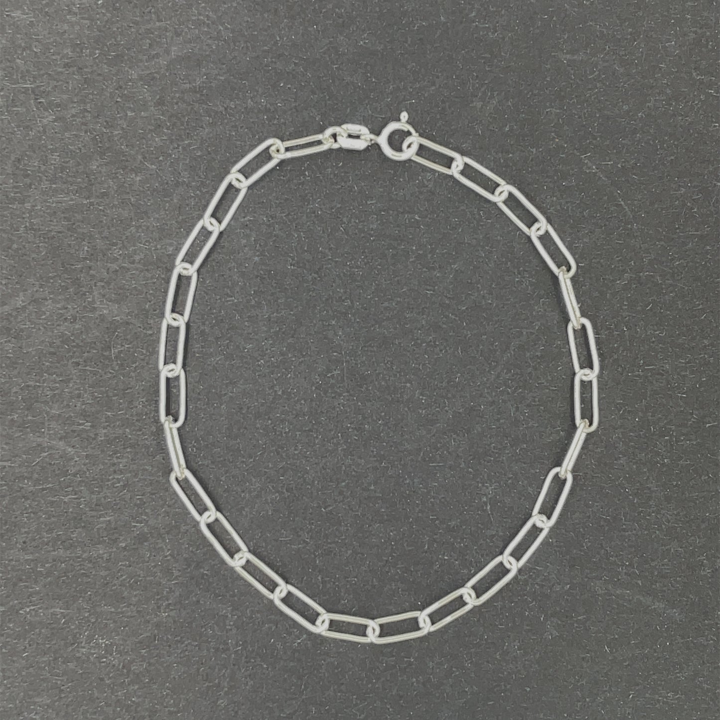 Sterling Silver Light Paper Link Bracelet KZ070