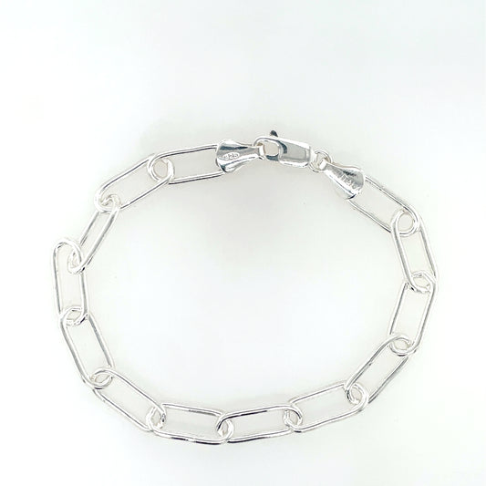 Sterling Silver Long Link Bracelet KZ140SB