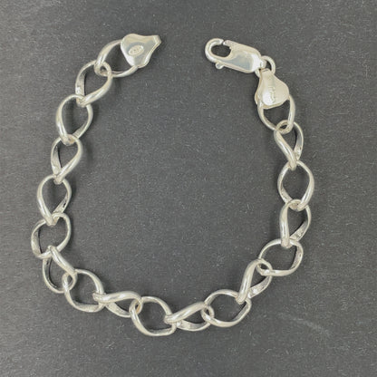 Sterling Silver Twisted Curb Link Bracelet KZ180B