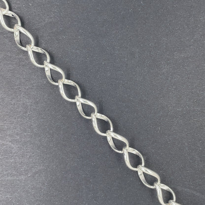 Sterling Silver Twisted Curb Link Bracelet KZ180B