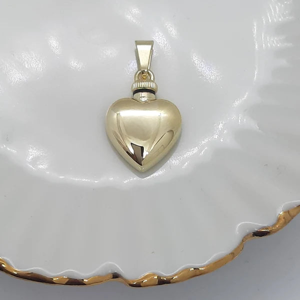 9ct Gold Heart Memorial Ashes Container LC15757
