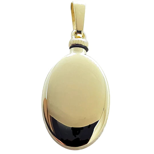 9ct Gold Polished Oval Memorial Ashes Container