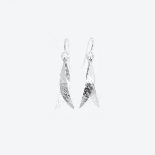 Martina Hamilton Leaf Sterling Silver Double Drop Earrings LFBB1