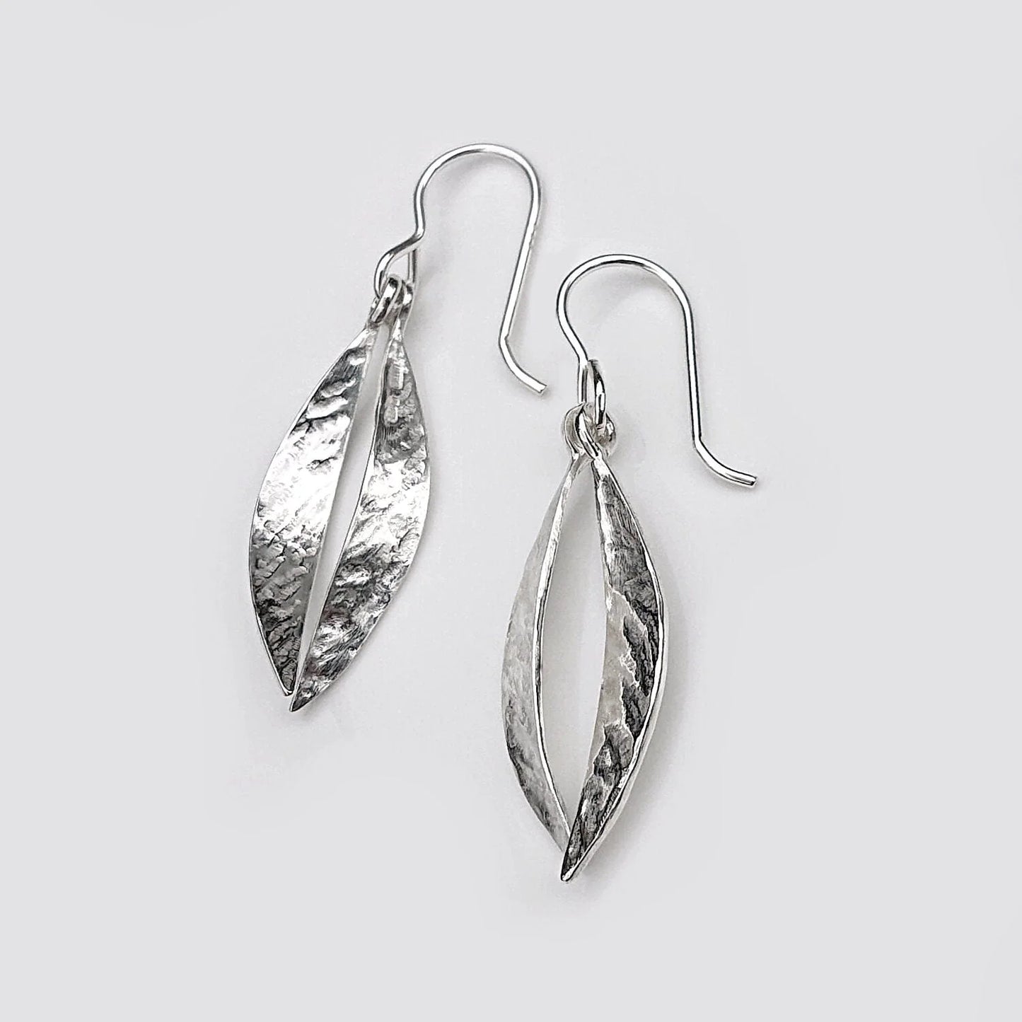 Martina Hamilton Leaf Sterling Silver Double Drop Earrings LFBB1