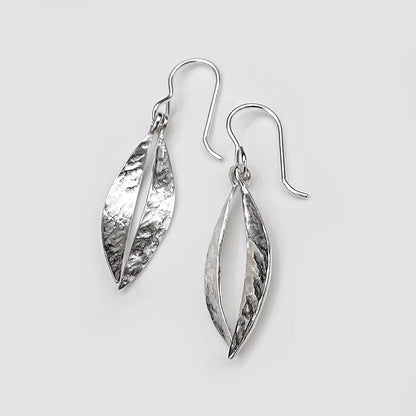 Martina Hamilton Leaf Sterling Silver Double Drop Earrings LFBB1