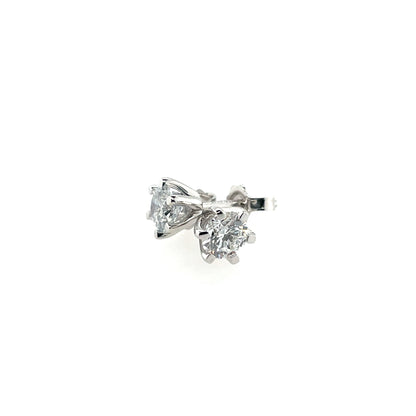 9ct White Gold Lab Grown 1.00ct Diamond Stud Earrings DE123