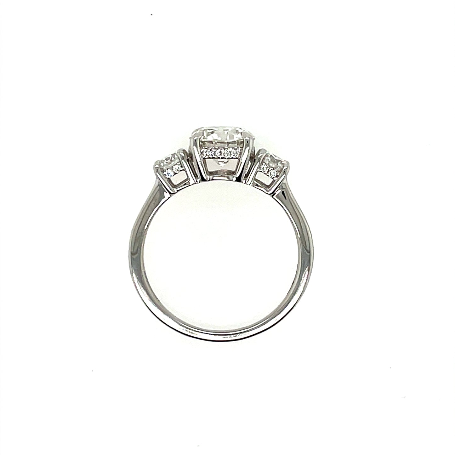 9ct White Gold Lab Grown 2.00ct Diamond Trilogy Ring T78