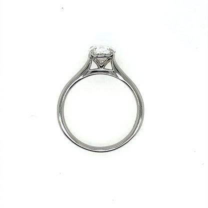 9ct White Gold Lab Grown 1.50ct Oval Diamond Ring Z243