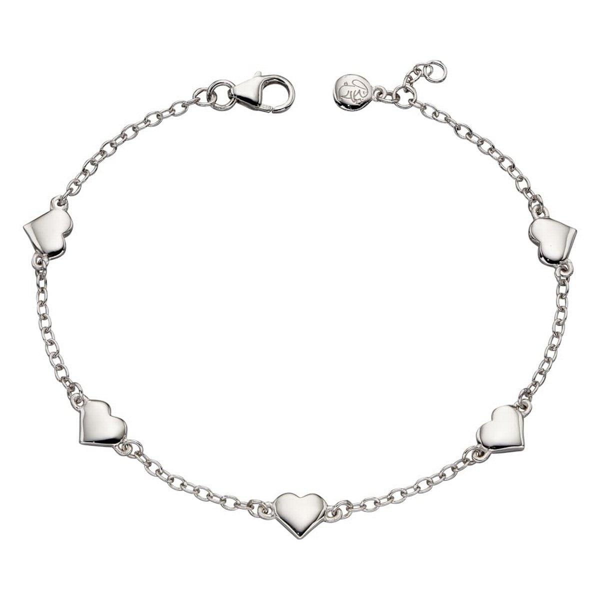 Little Star Silver Beatrice 5 Heart Bracelet  LSB0308