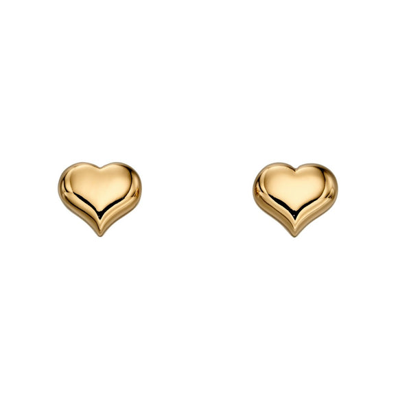 Little Star Silver Aria Gold Plated Heart Studs LSE0155