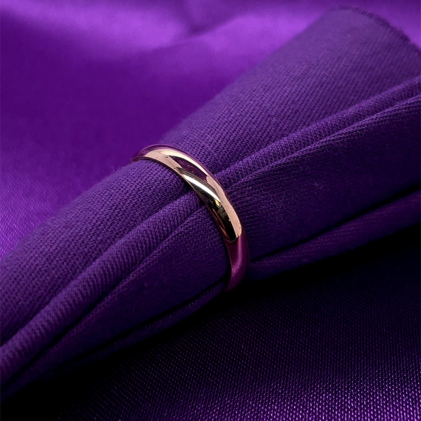 9ct Gold Ladies 3mm D-Shape Wedding Ring GW387