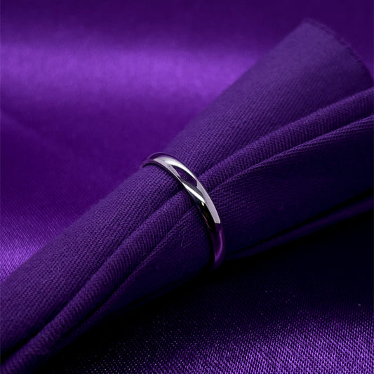 9ct White Gold 2.5mm Court Wedding Band GW392