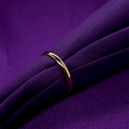 18ct Gold 2mm Court Wedding Band EW142